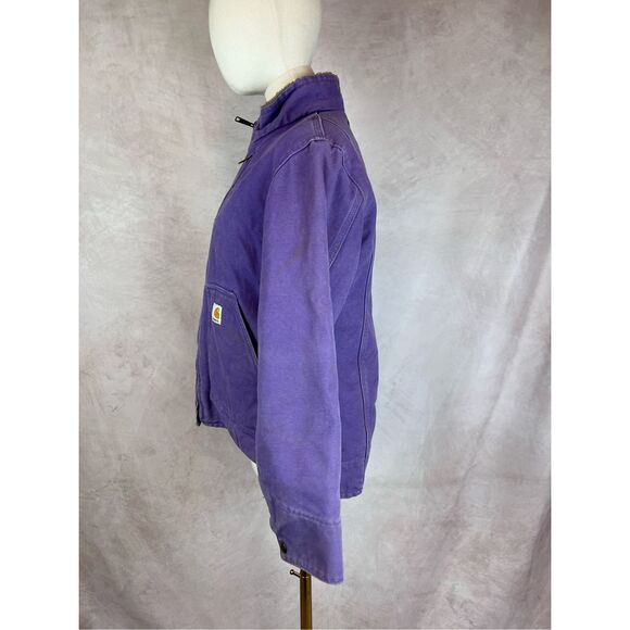 Vintage Style Carhartt Chore Jacket Y2K Purple Rare Color - Picture 7 of 9
